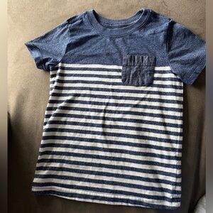 Cat & Jack Striped Navy & White Pocket Tee - Kids 3T